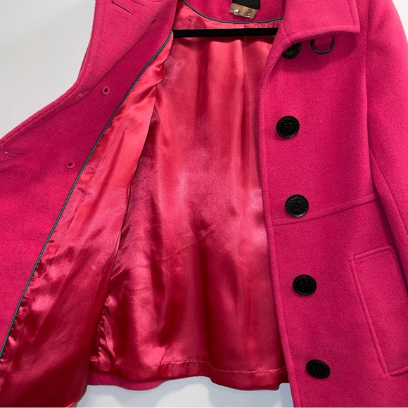 Express Hot Pink Wool Blend Peacoat Size XS - Picture 9 of 11